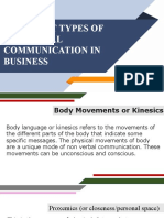 Nonverbal Communication Types in Business