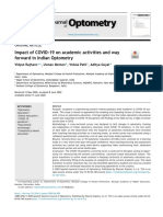 Impact of COVID-19 On Academic Activities and Way Forward in Indian Optometry