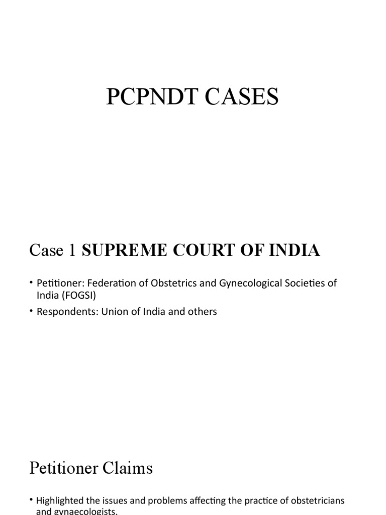PCPNDT Cases PDF Complaint Crime & Violence