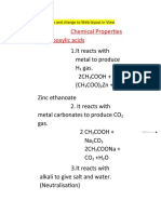 Properties of Carboxylic Acids and Summary