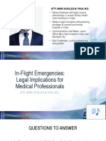 In-Flight Emergencies - Legal Implications For Medical Professionals by Dr. Marc Phua