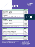 Usmle Tuition Sheet: Step 1 Price