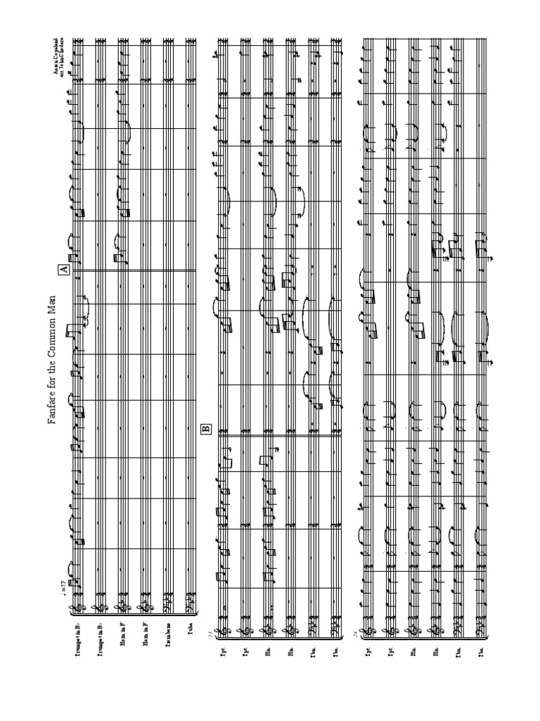 Fanfare For The Common Man Score PDF