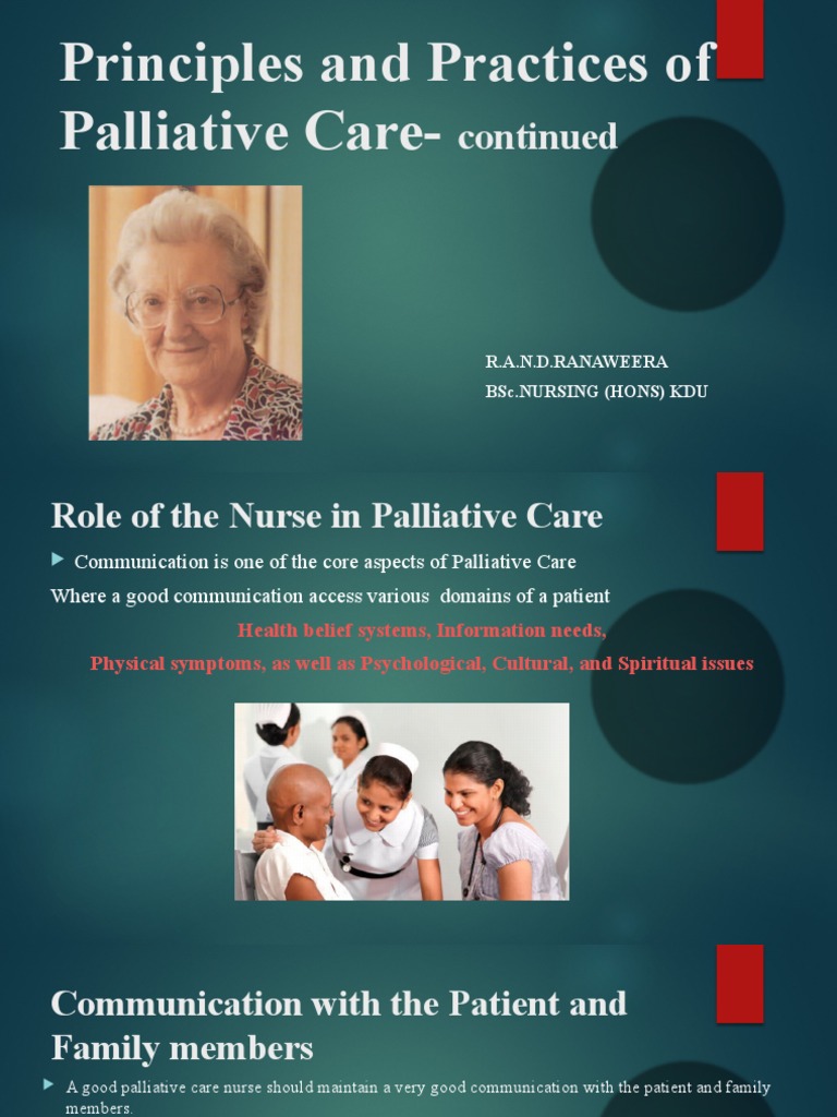 Principles of Palliative Care 2nd Part PDF Palliative Care Nursing