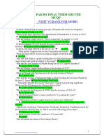 PAK301 MCQS SOLVED TERM FINAL