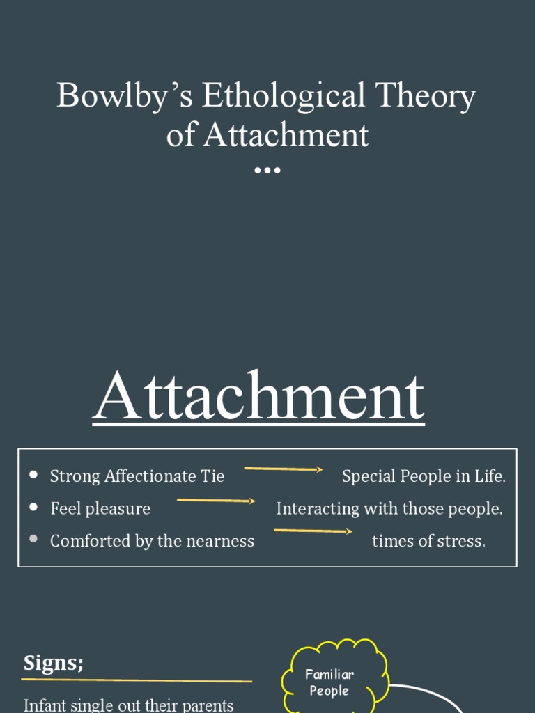 Bowlby's Ethological Attachment Theory | PDF | Attachment Theory | Infants