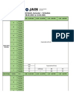 Time Table Semester - I From 08.02.2021 To 13.02.2021