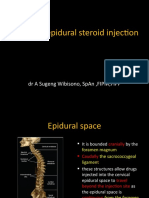 Cervical Epidural Steroid Injection: DR A Sugeng Wibisono, Span, Fipm, Fipp