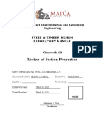 Review of Section Properties: Steel & Timber Design Laboratory Manual