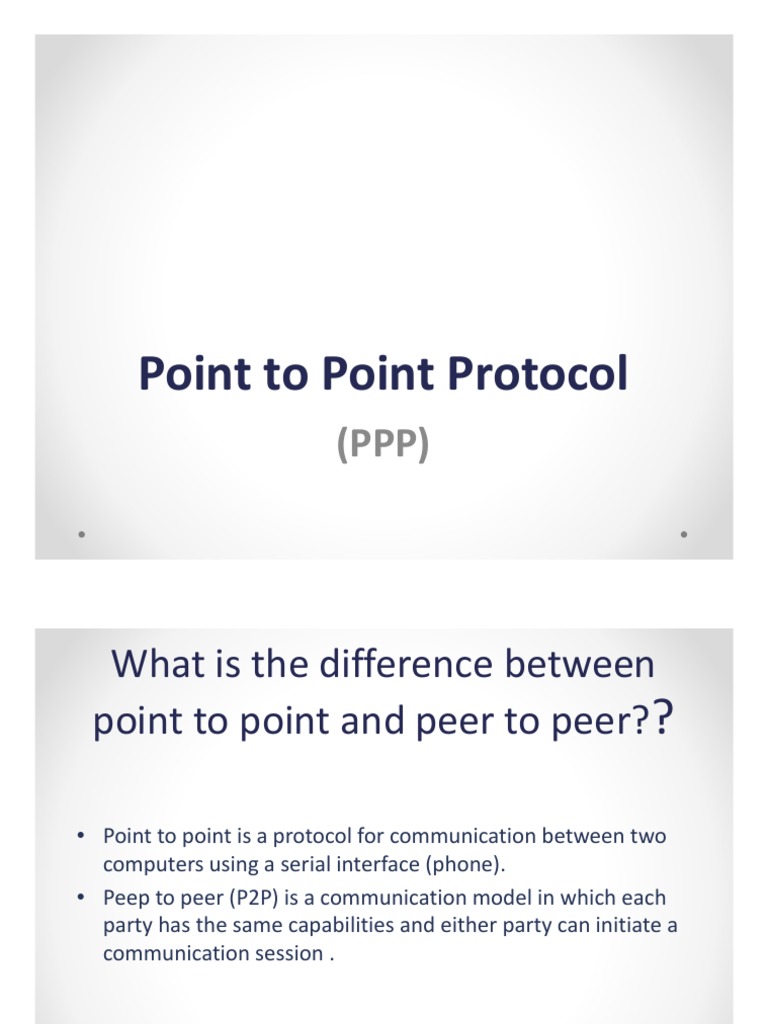 Point To Point Protocol | PDF | Computer Network | Computer Standards