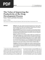 The Value of Improving The Productivity of The Drug Development Process