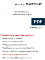 Research Method Course PPT (3rd Years LaSu Students) 2012