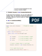 Java Keyboard Input Using Scanner