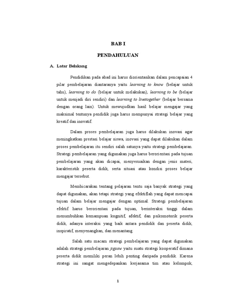 Langkah Langkah Model Pembelajaran Jigsaw Pdf