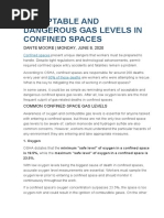 Confined Space Gas Safety Standards | PDF