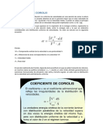 Investigacion, Coeficiente de Coriolis