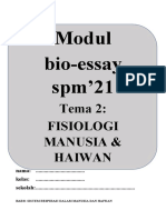 2021 Modul Bio-Essay Tema 2 Fisiologi Manusia+haiwan