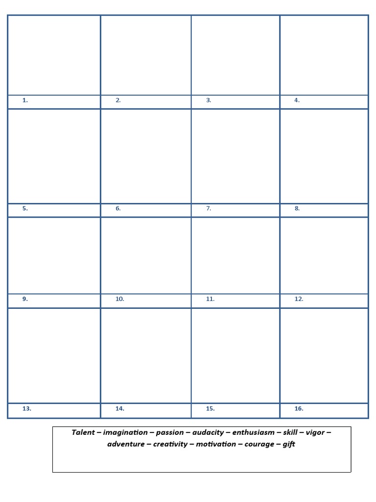 Vocabulary Template PDF