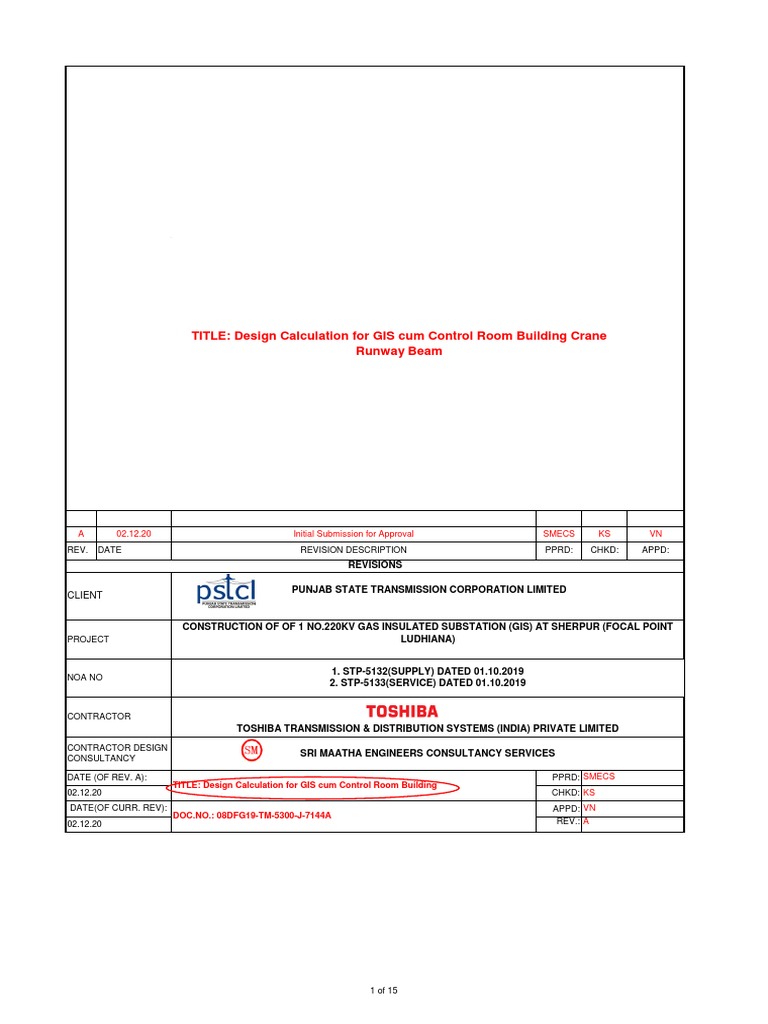4) Crane Runway Beam Design r1 PDF Bending Beam (Structure)