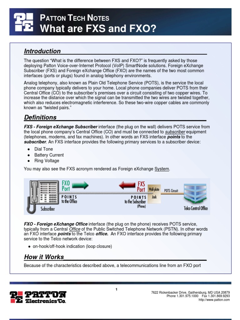 What Are FXS and FXO?: Introduction | PDF