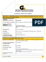 Construction Chemical Manufacturer Safety Data Sheet