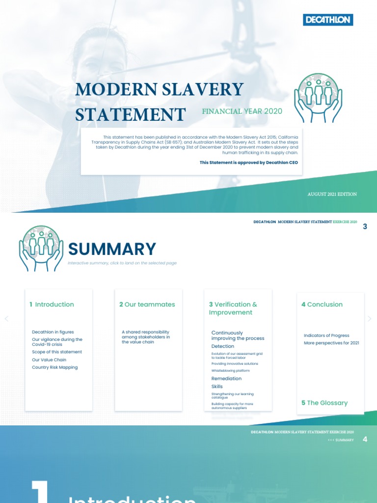 Decathlon Modern Slavery Statement 2020 | PDF