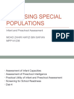 ASSESSING SPECIAL POPULATIONS: INFANT AND PRESCHOOL