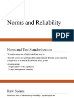 CHAPTER 4 Norms and Reliability - PPT