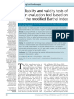 Reliability and Validity Tests of An Evaluation Tool Based On The Modified Barthel Index