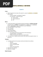 Lecture 10, Dental Cements II (Script) | PDF | Dentistry | Chemical ...