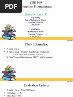 Introduction To C: Johra Muhammad Moosa