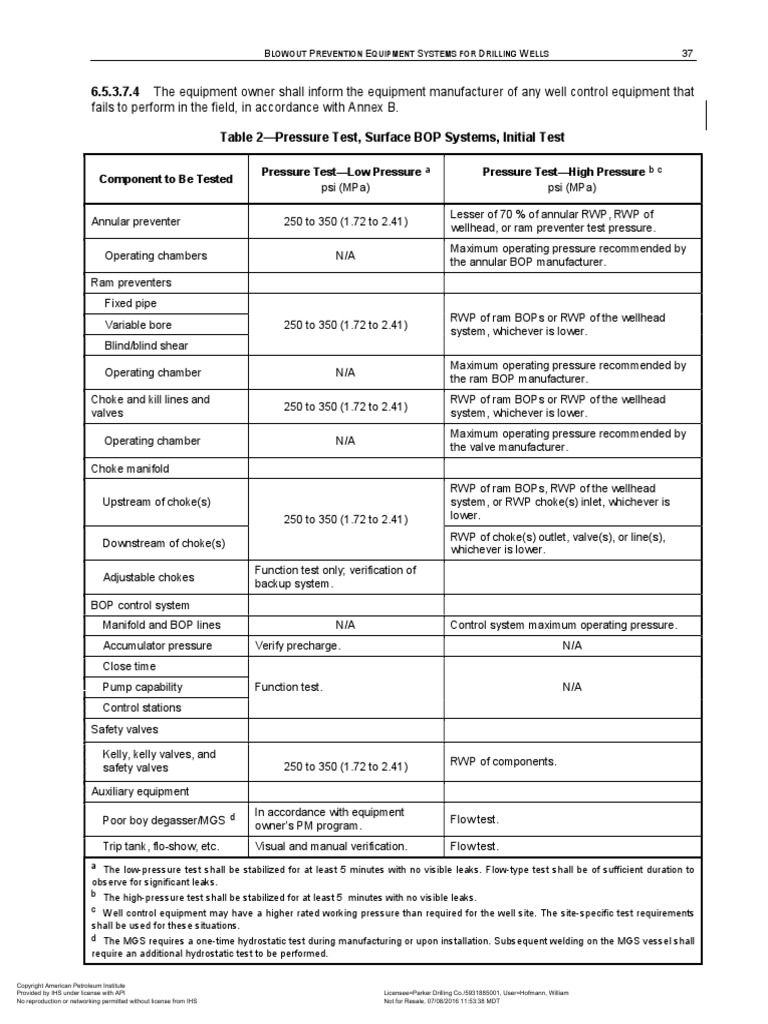 API STD 53 Degasser Inspection Requirements | PDF | Energy Technology ...