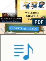 Welcome Grade-8 Yakal: 3Rd Virtual Class