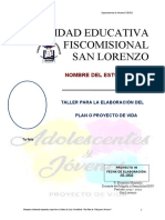 Taller Proyecto de Vida UEFSL 2021 - 2022 (Religión - Sexualidad)