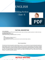 Format of Writing Section