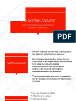 The System Analyst: Aimp222 Information Analysis and Design Jsalcedo-Olandez, Cpa