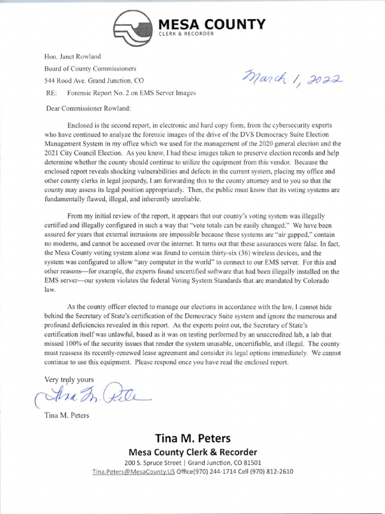 Mesa County Forensic Report No. 2