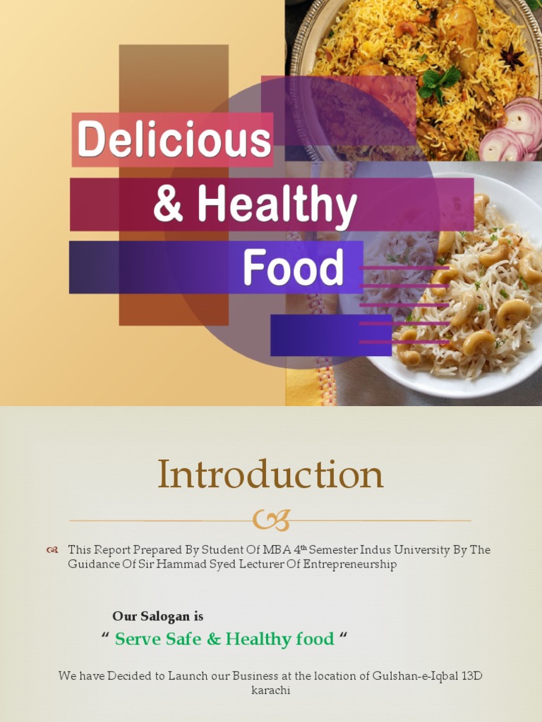 Entrepreneurship Project PDF Foods Marketing