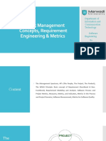 Project Management Concepts, Requirement Engineering & Metrics