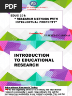 EDUC 201: " Research Methods With Intellectual Property": Julifred P. Cadenas