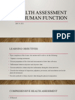 Health Assessment of Human Function