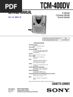 Service Manual: TCM-400DV