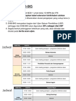 Jadwal Dan Ketentuan EHB-BKS