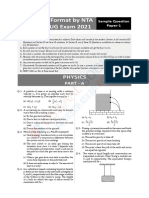 610proposed Format by NTA For NEET UG Exam-2021 (Sample Paper-1)