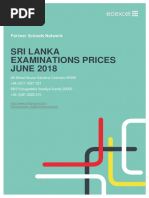 Sri Lanka Examinations Prices JUNE 2018