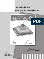 Guia Docente Portafolio Matematica 6 en Tren de Aprender