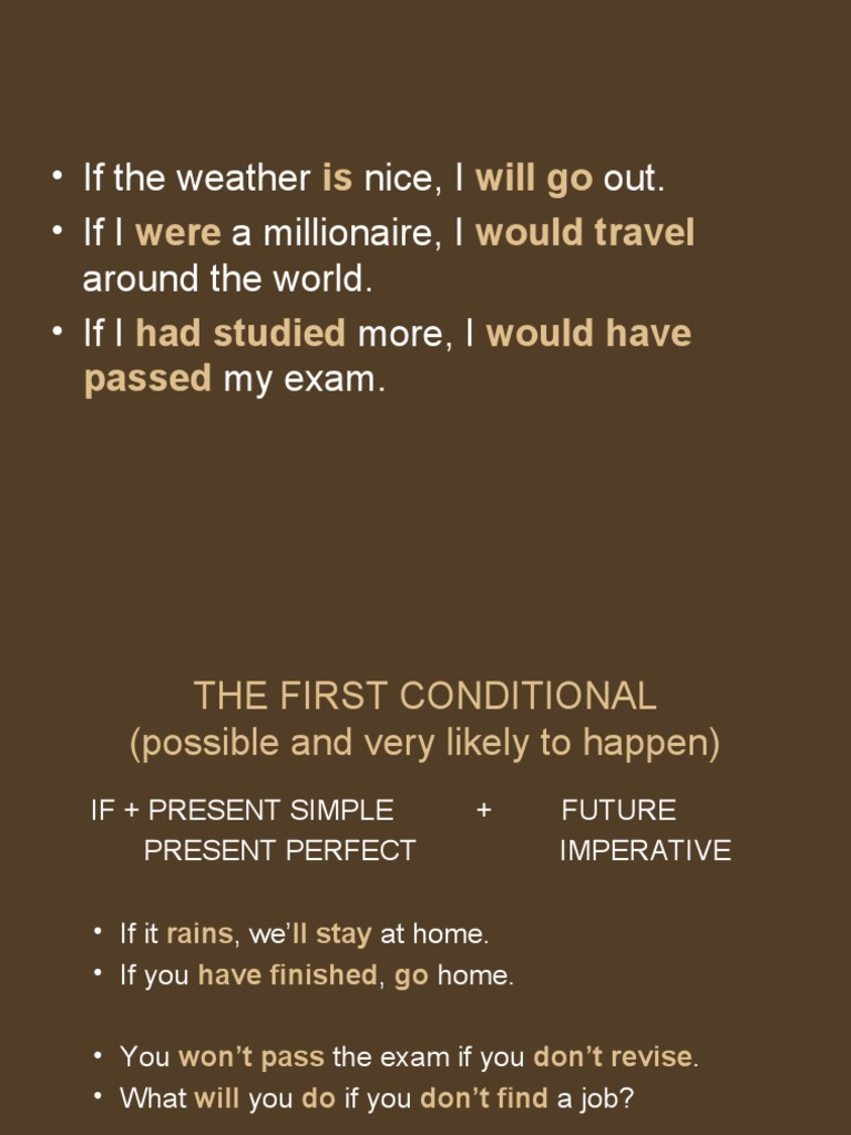 Understanding Conditional Sentences | PDF | Self-Improvement