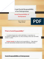 Ethical and Social Responsibility of An Entrepreneur