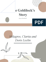 The Goldilock's Story: Simora, Keila Mae F
