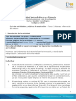 Guía de actividades y rúbrica de evaluación – Unidad 1 - Tarea  2 Abstraer información del entorno